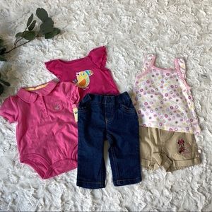 Infant girls clothing lot 0-6 months pink